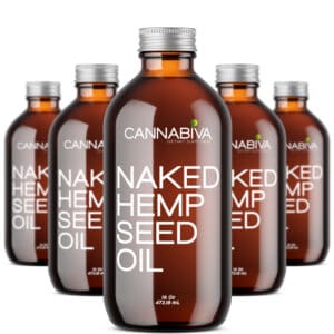 Cannabiva Naked Hemp Seed Oil - Six Monthly Supply - 6 bottles x 16oz